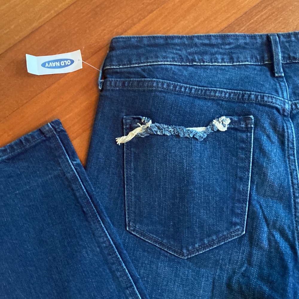 Old Navy High Rise Womens Power Straight Jeans  w/Secret Slim Pockets - Sz 14
